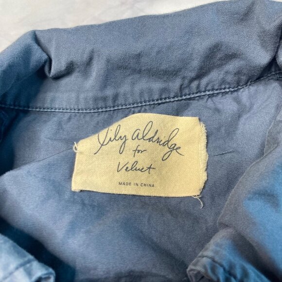 Lily Aldridge for Velvet Blue Moto Jacket Womens Size XL Pockets Zipper L/S Coll - Picture 4 of 6